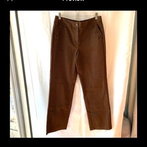 Mac & jac pants flat front brown. SZ 8 NWOT